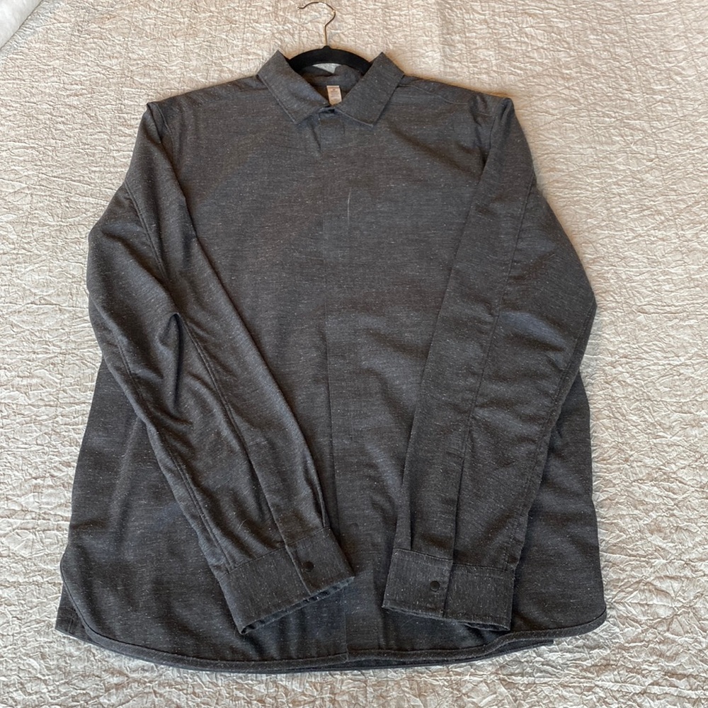 Lululemon Grey Button Down Size L